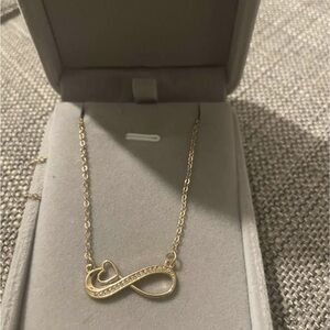 Gold Infinity Heart Necklace